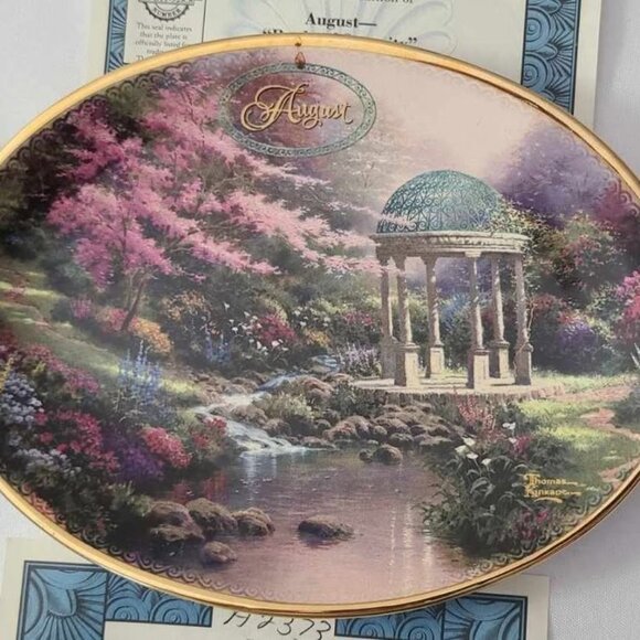 The Bradford Exchange Boxed Set Of 12 Ceramic Thomas Kinkade Decorative Plates - Picture 9 of 9